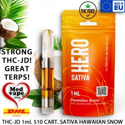 THC-JD HAWAIIAN SNOW 1ML 510 CCELL CARTRIDGE - EL GRINGO MEDVAPE THC WEED